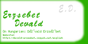 erzsebet devald business card